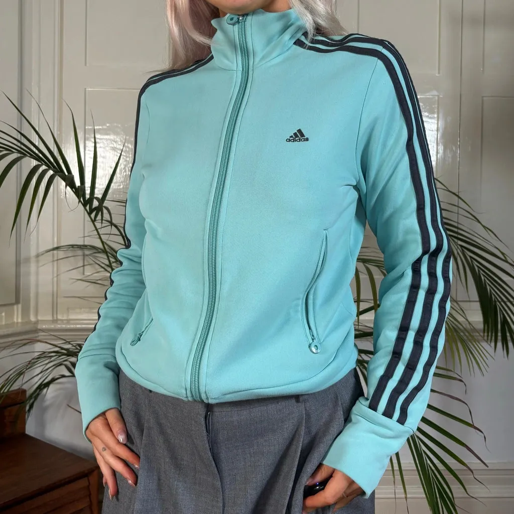 Adidas Track Jacket - Medium Blue Polyester