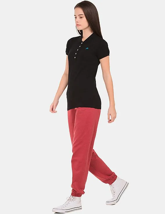 Aeropostale Solid Regular Fit Polo Shirt