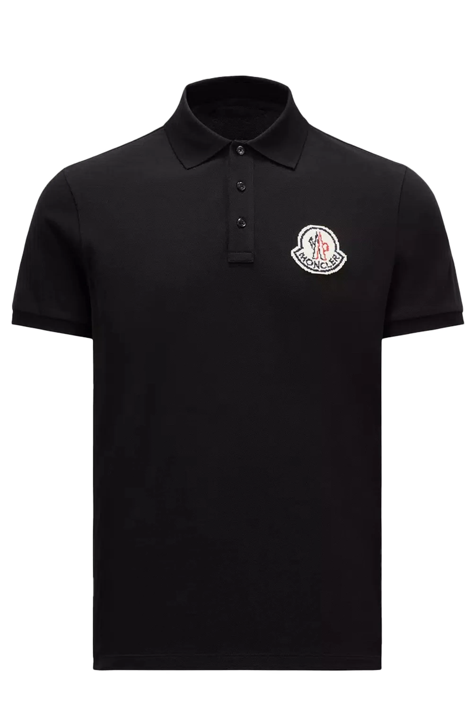 Archive Logo Cotton Polo Shirt Black