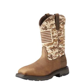 Ariat Men's WorkHog Patriot Steel Toe Boot - Earth/Sand Camo