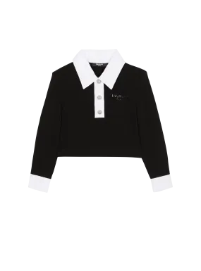 Balmain Paris two-tone polo sweatshirt