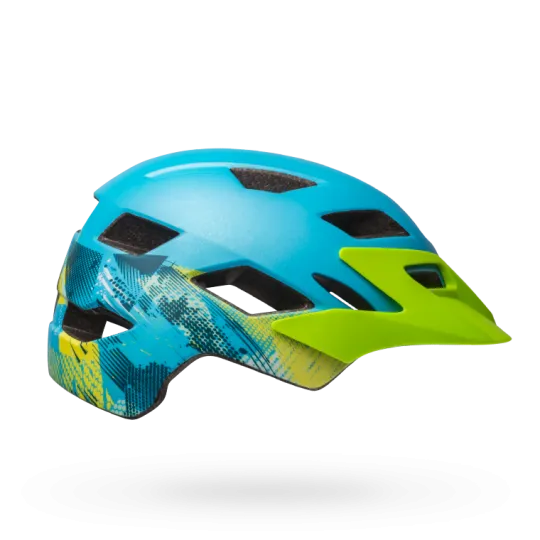 Bell Sidetrack Child Helmet - Gnarly-Matt Bright Blue-Bright Green - 2019