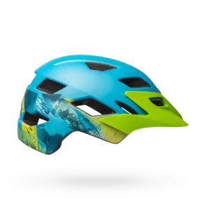 Bell Sidetrack Child Helmet - Gnarly-Matt Bright Blue-Bright Green - 2019