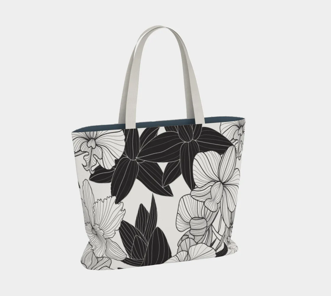 Black Orchid Large Tote