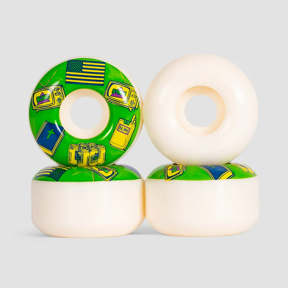 Blind American Icons Skateboard Wheels Green 51mm