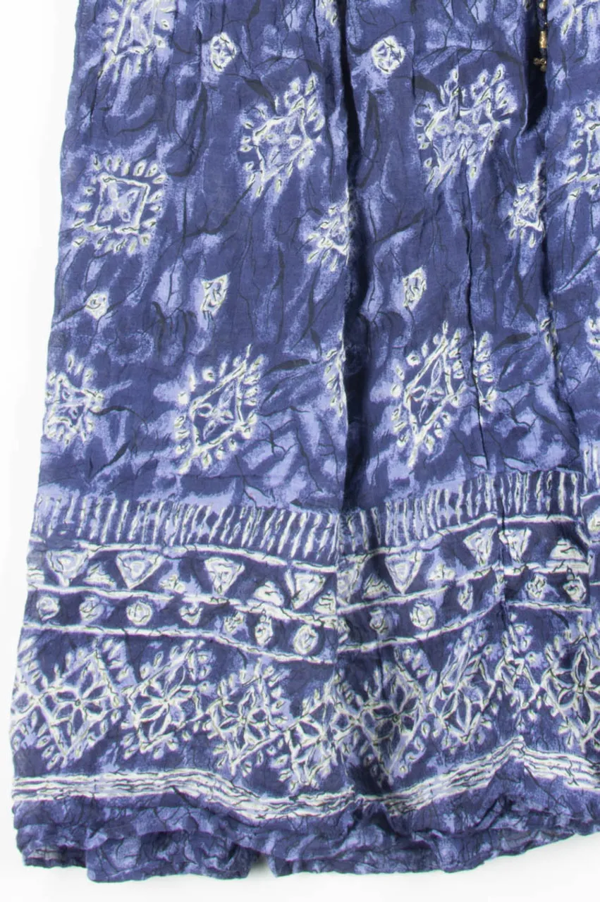 Blue Diamond Hippie Skirt