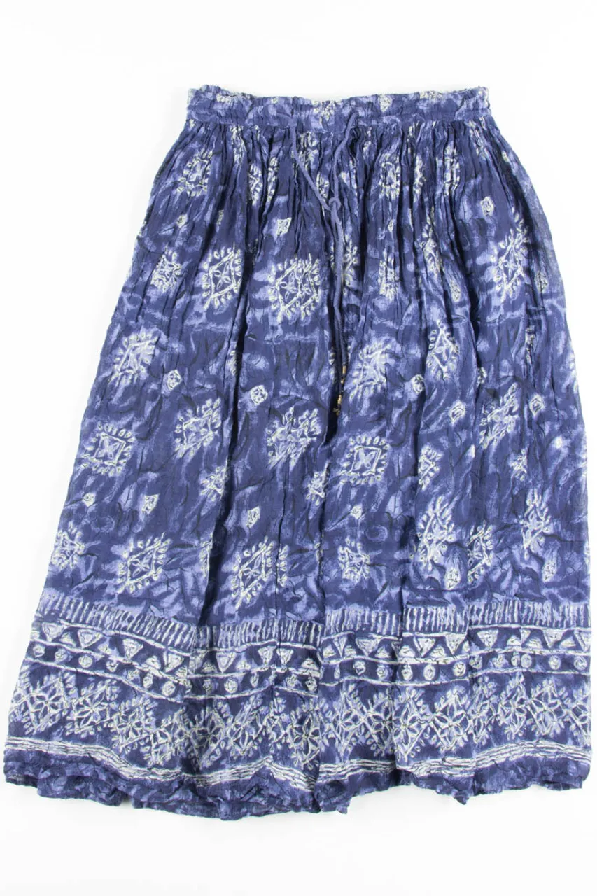 Blue Diamond Hippie Skirt