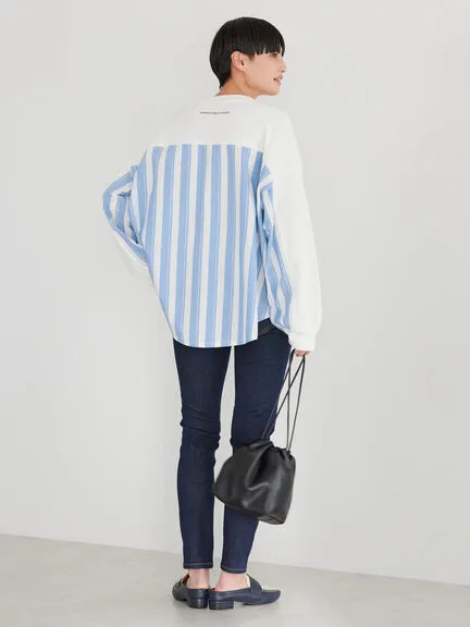 Bobo Tokyo Wabaku Stripe Waffle Pullover