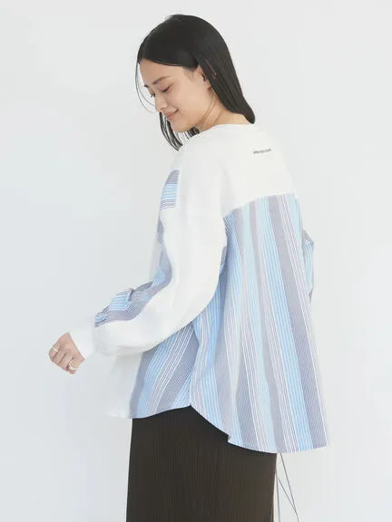 Bobo Tokyo Wabaku Stripe Waffle Pullover