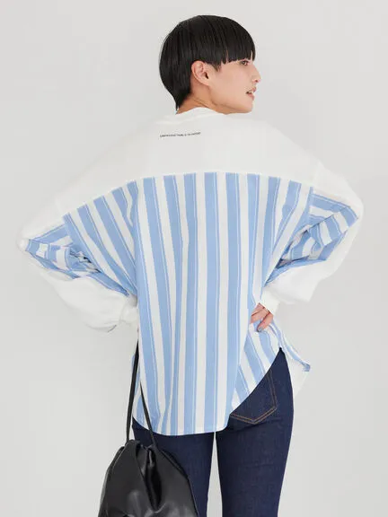 Bobo Tokyo Wabaku Stripe Waffle Pullover