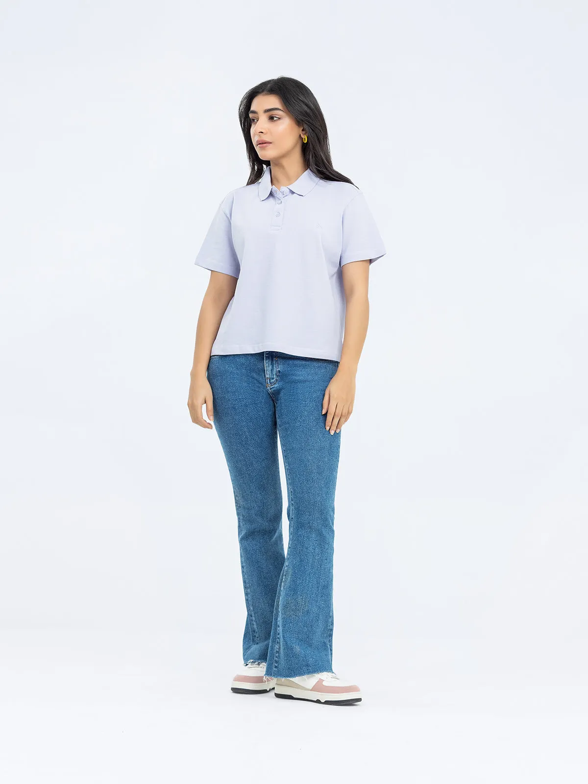 Boxy Crop Polo Shirt - FWTPS24-007