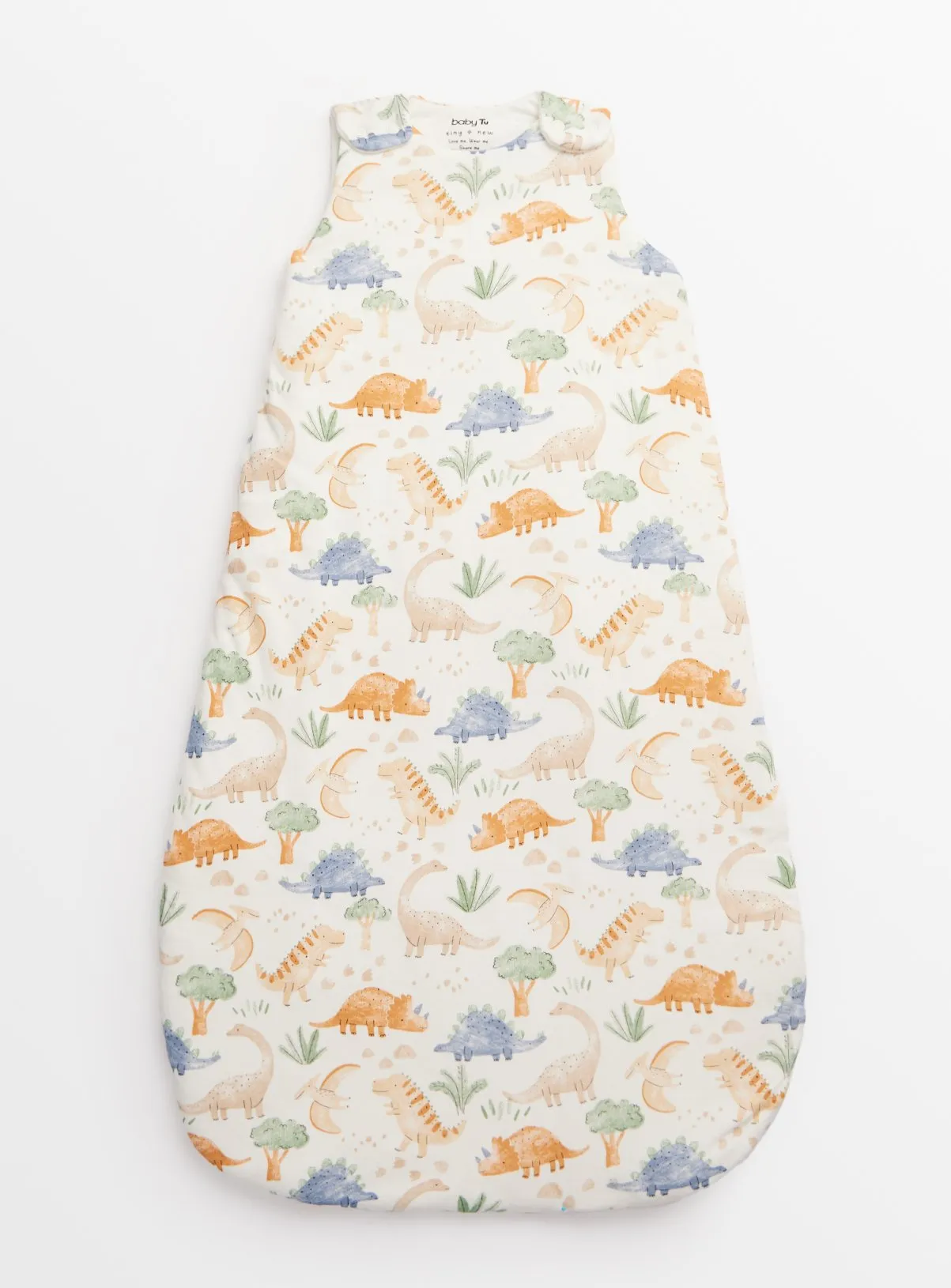 Buy Cream Dinosaur Print 2.5 Tog Sleeping Bag 0-6 Months | Sleepsuits and pyjamas | Tu