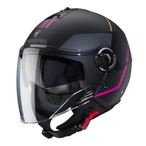 Caberg Riviera v4 X Geo Helmet - Black/Fuchsia/Anthracite