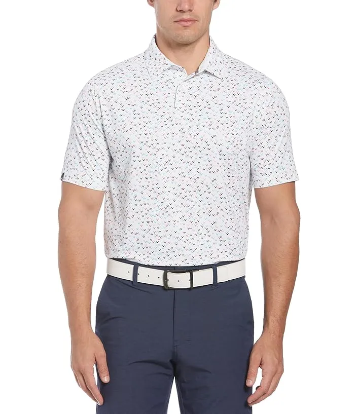 Callaway All-Over Chevron Confetti Print Polo Men's