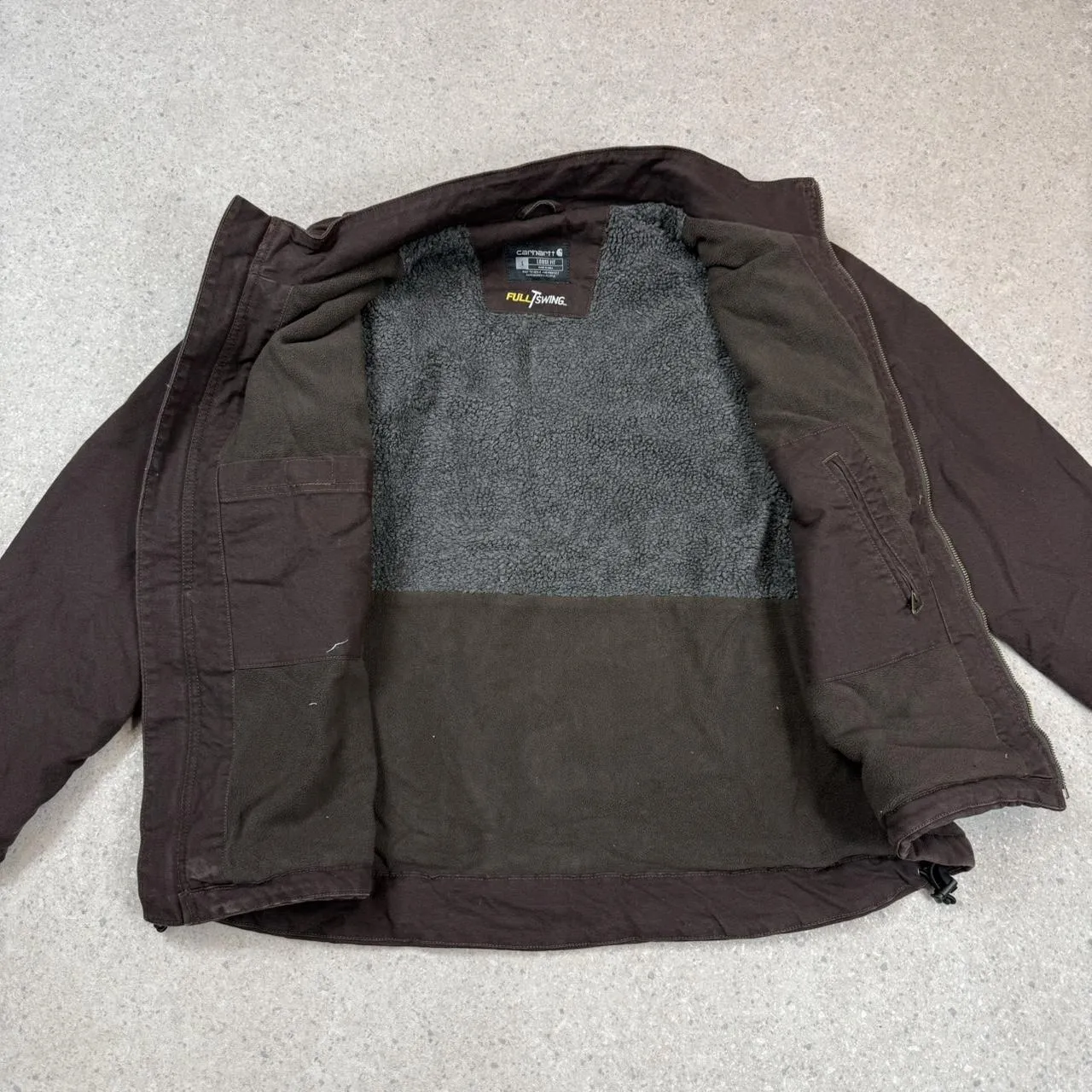 carhartt brown jacket large