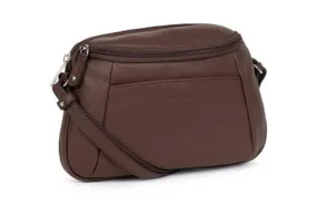 Chocolate hexagon women's leather bag 469994