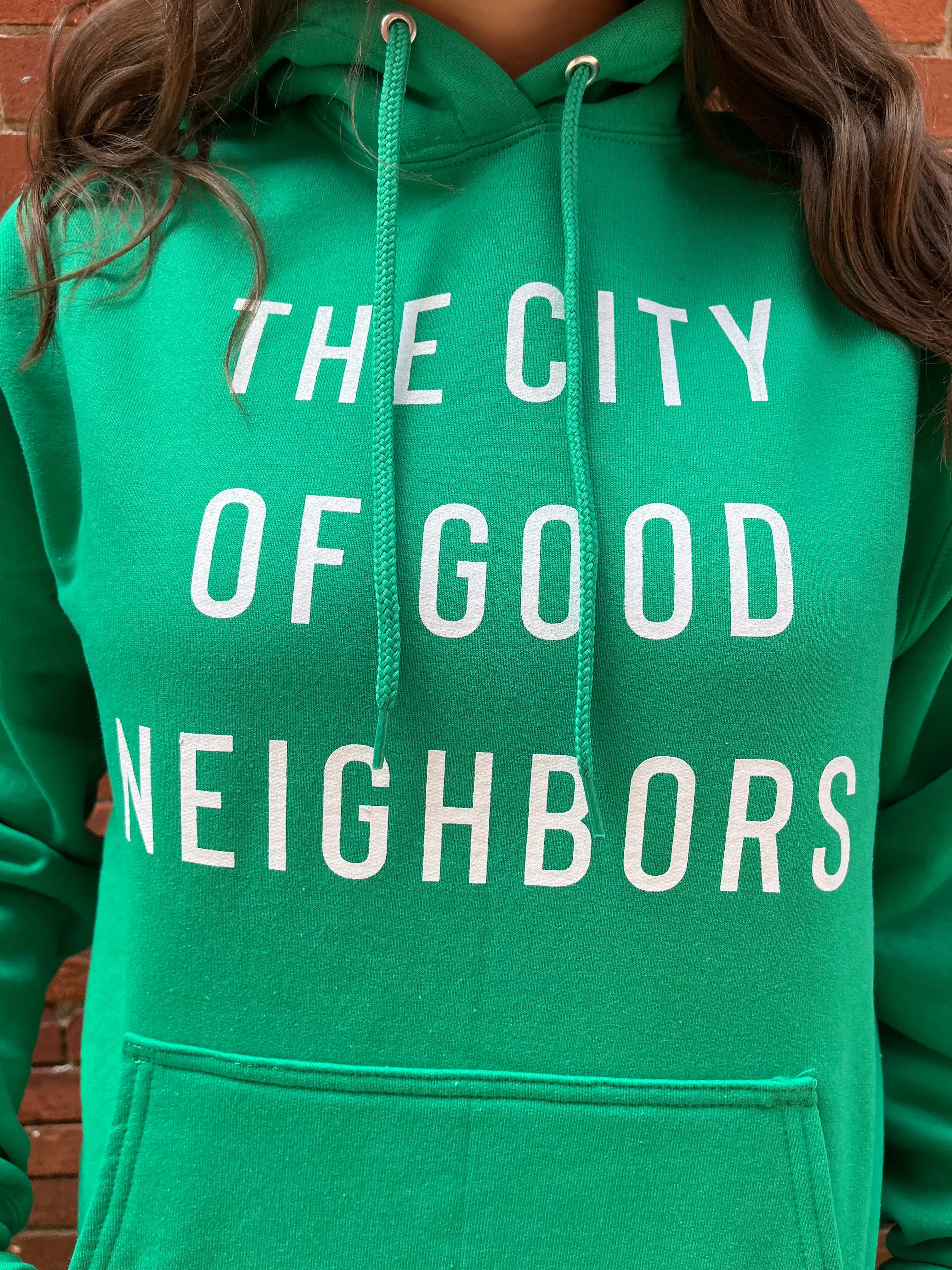 City of Good Neighbors Hoodie - Emerald/White