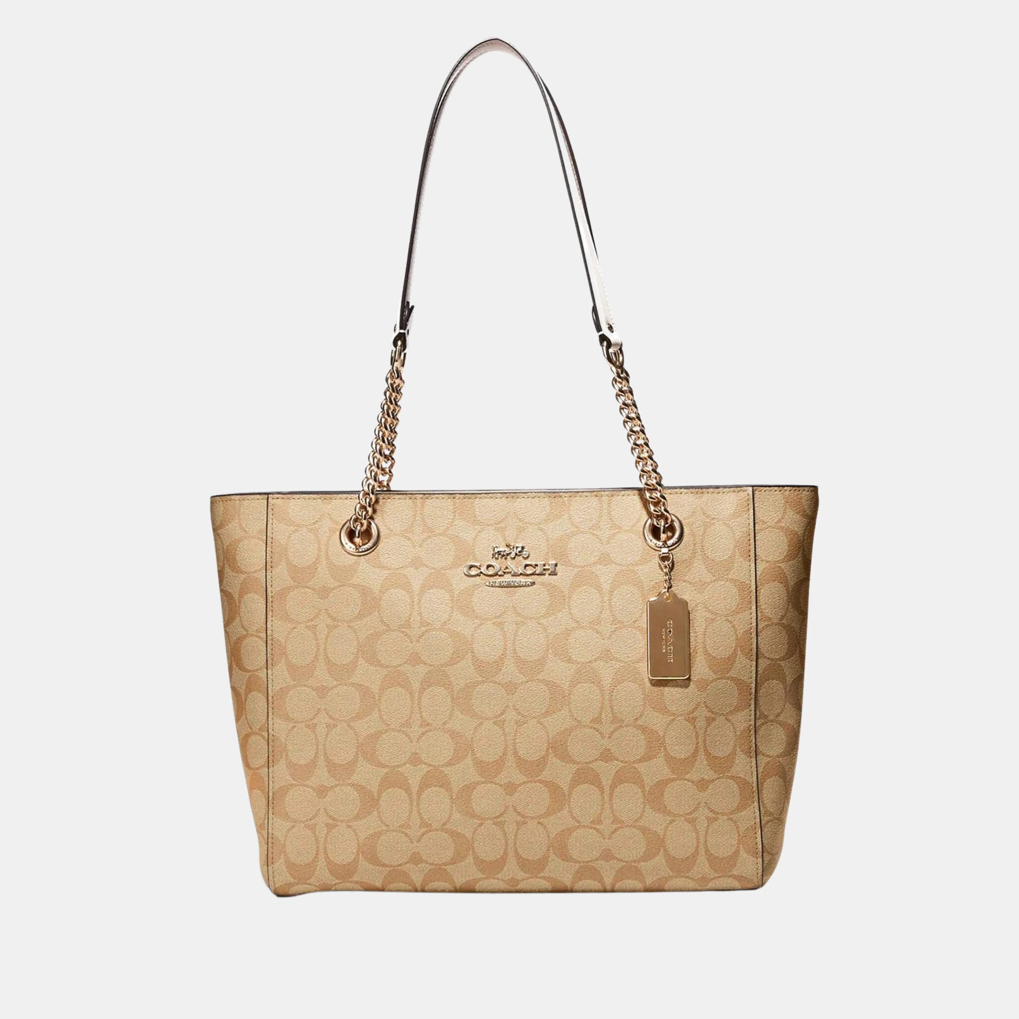 Coach Cammie Chain Tote In Signature Canvas