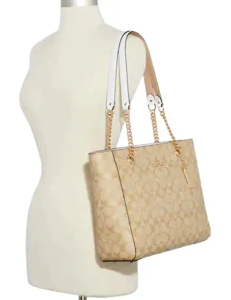 Coach Cammie Chain Tote In Signature Canvas