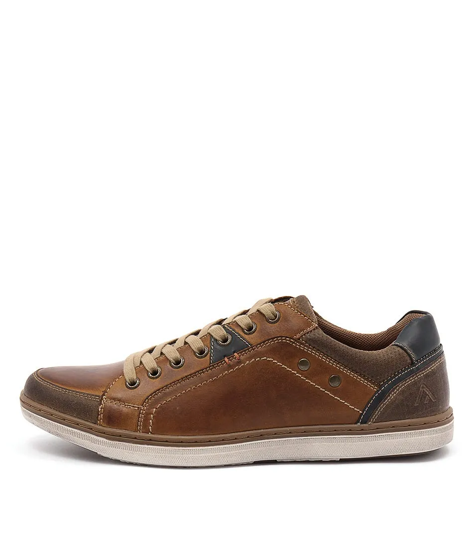 COLORADO Torino Cognac Leather Sneakers