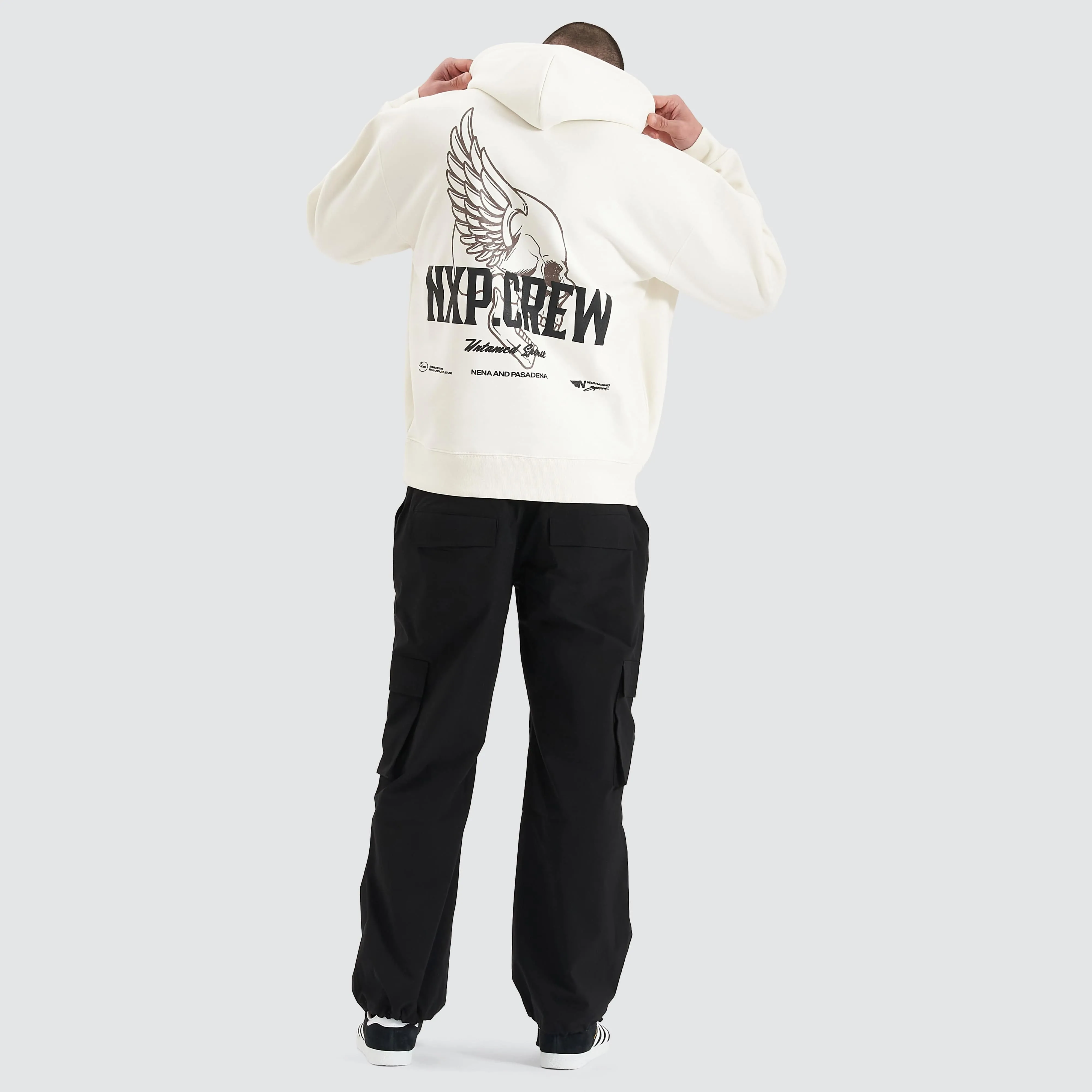 Corbusian Heavy Box Fit Hoodie Natural White