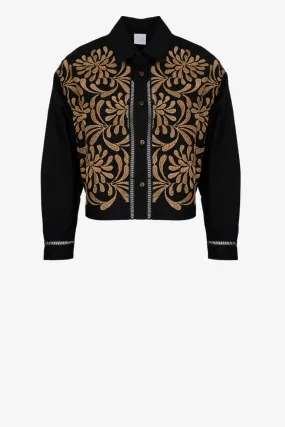 Cropped Jacquard Jacket