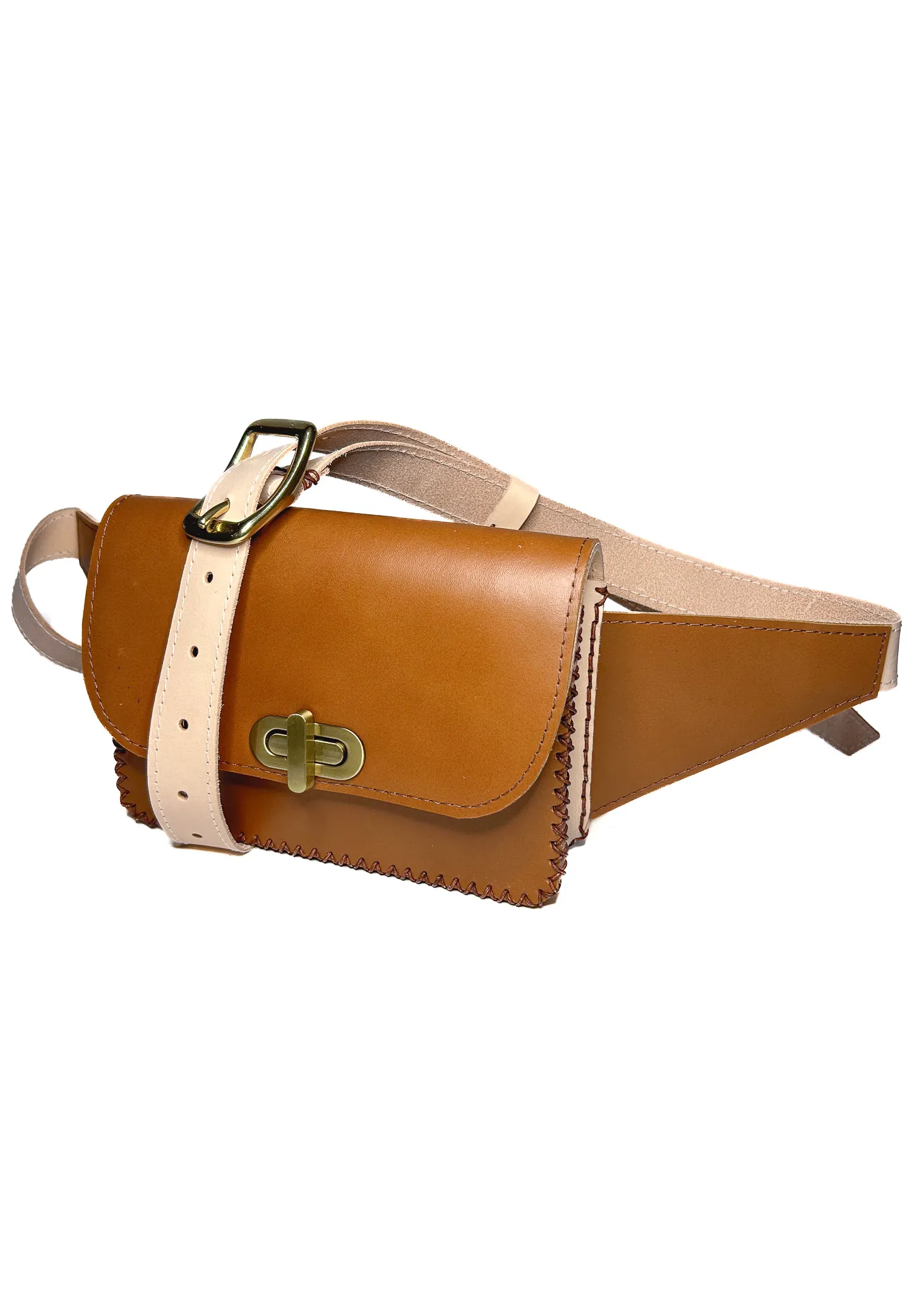 cross your heart bag in cognac