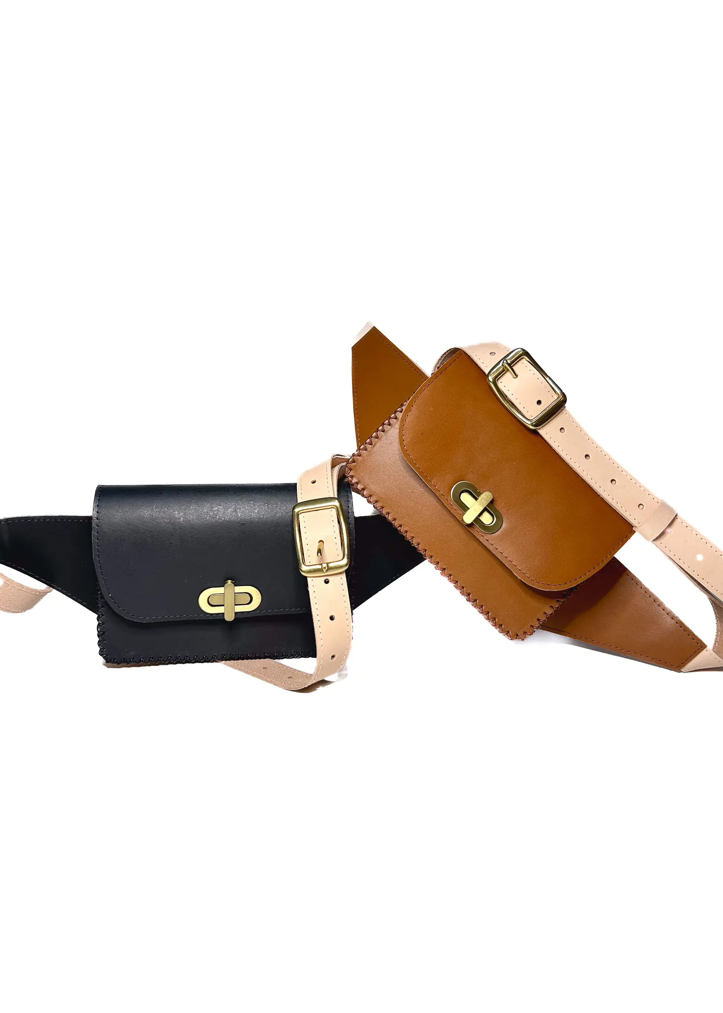 cross your heart bag in cognac