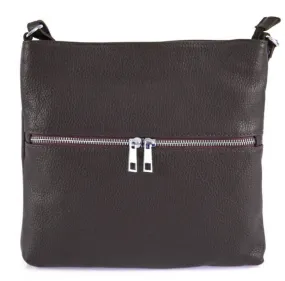 Dark brown josslyn leather shoulder bag