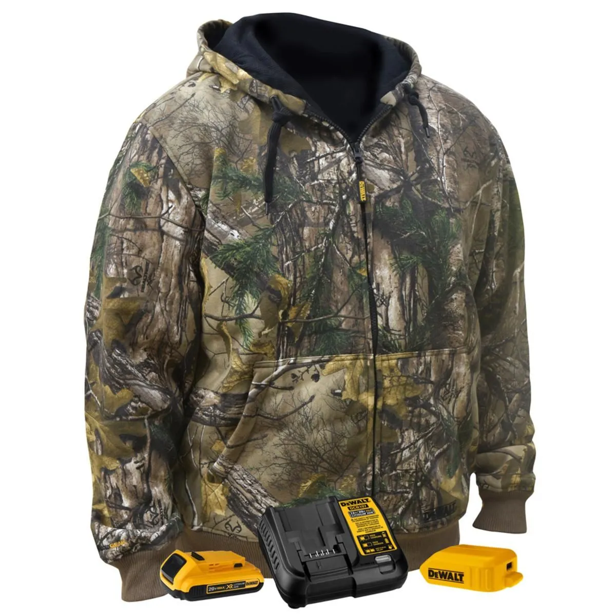 DeWalt 20V MAX XR Lithium Ion Realtree Xtra Camouflage Heated Hoodie with Battery Kit