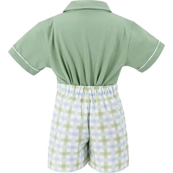 Dondolo Gardener Boy Polo Set, Green