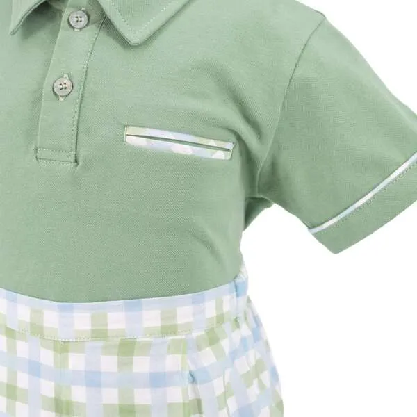 Dondolo Gardener Boy Polo Set, Green