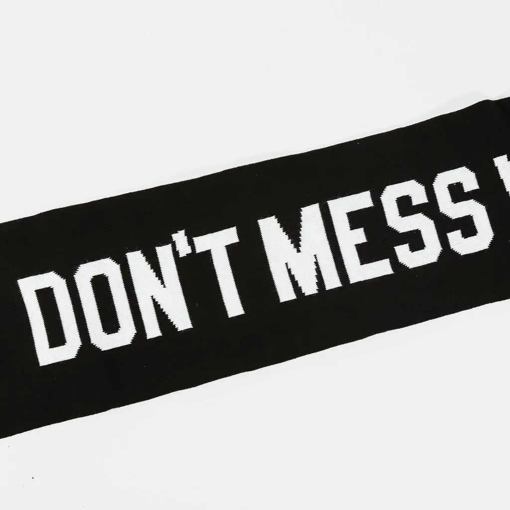 Don’t Mess With Yorkshire - Rose Scarf - Black / White