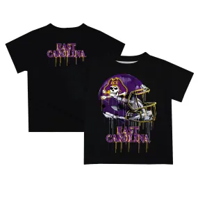 ECU Pirates Infant Black Dripping Helmet T-Shirt