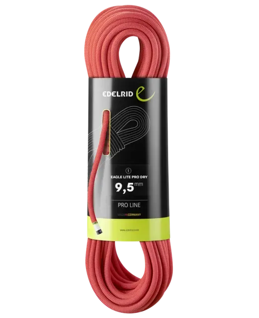 Edelrid Eagle Lite Eco Dry 9.5MM, 50M | Climbing Rope | George Fisher UK