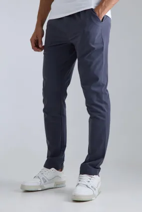 Elasticated Waist Golf Technical Stretch Slim Trouser | boohooMAN UK