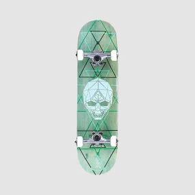 Enuff Geo Skull Skateboard Green - 8"