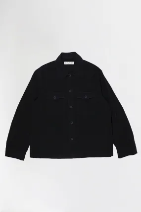 Evening Coach Jacket - Black Brushed Cotton