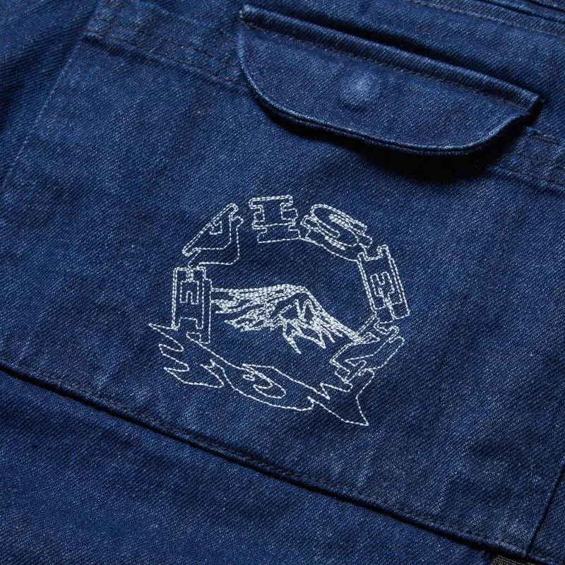 EVISEN SKATEBOARDS EVIREST DENIM APRON INDIGO BLUE