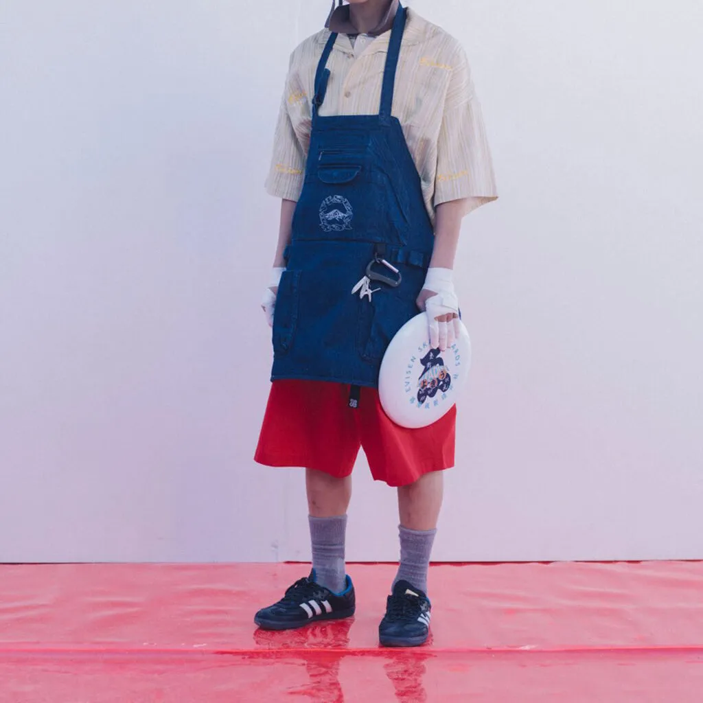 EVISEN SKATEBOARDS EVIREST DENIM APRON INDIGO BLUE