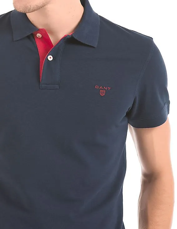 Gant Contrast Placket Pique Polo Shirt