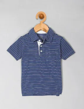 GAP Boys Blue Stripe Polo Shirt