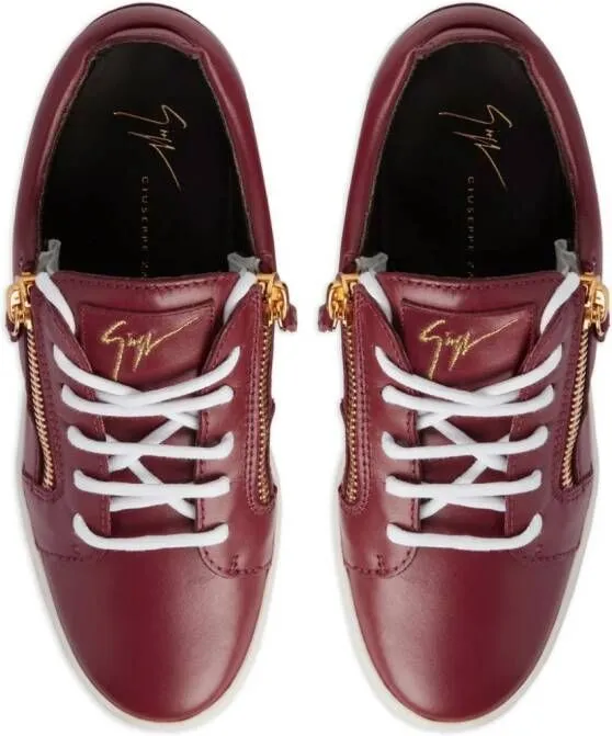 Giuseppe Zanotti Nicki logo-patch leather sneakers Purple