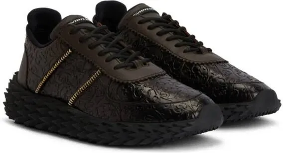 Giuseppe Zanotti Urchin embossed-leather sneakers Brown