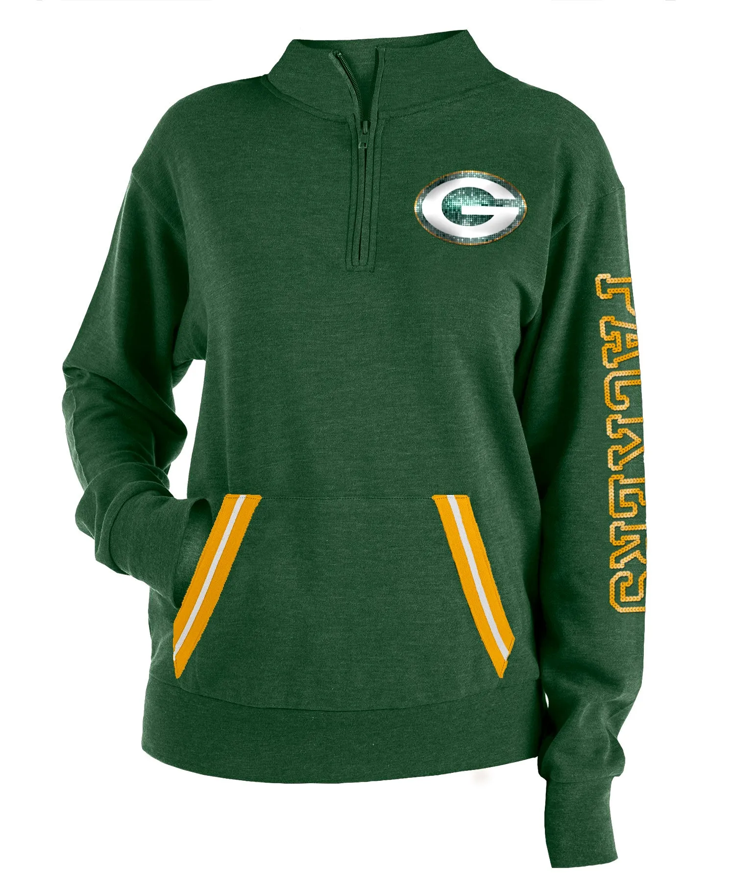 Green Bay Packers Womens 1/2 Zip Pullover