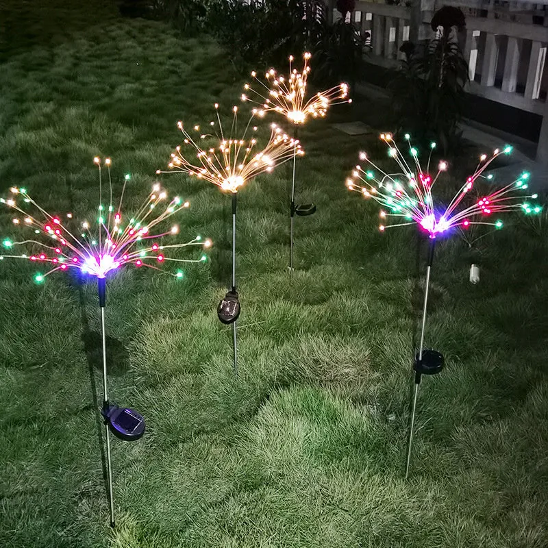 Ground-Inserted Firework Lights Christmas Outdoor LED Holiday Sky Starry Light