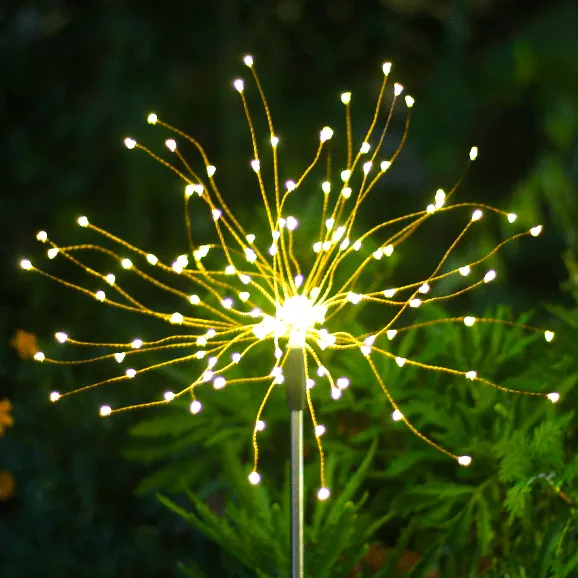 Ground-Inserted Firework Lights Christmas Outdoor LED Holiday Sky Starry Light