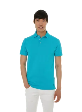 HACKETT  Plain cotton polo shirt - Blue