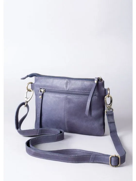 Harstone Mini Leather Cross Body Bag in Blue