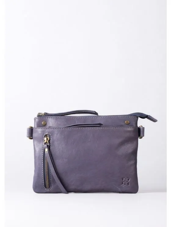 Harstone Mini Leather Cross Body Bag in Blue